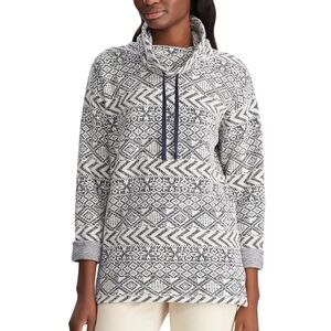 Women's Chaps Cowl Knit Sweater Sz 3x Navy Blue